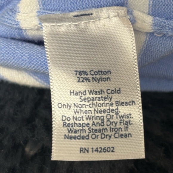 Sail to Sable STS White Blue Striped Stretch preppy Knit Tee Dress size small - Picture 9 of 16